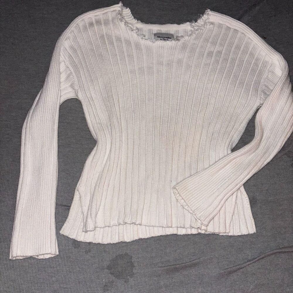 Abercrombie & Fitch Heavy Ribbed Neutral Sweater – Size XS